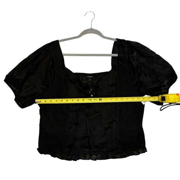 Torrid Cotton Clip Floral Smocked Crop Top Black 3X - Picture 11 of 12